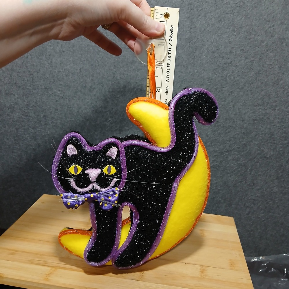 NIB Halloween Cat and Moon Light Up Window Cling Decoration Cute Spooky - Picture 4 of 8